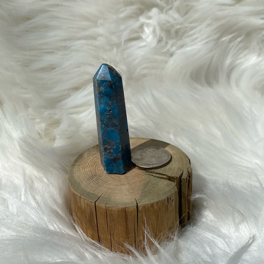 Blue apatite tower 1